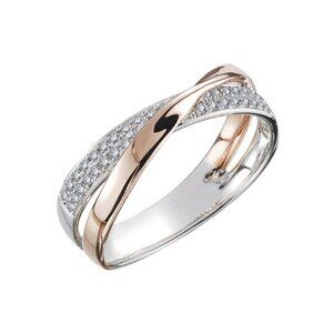 Two Tone X Shape Cross Ring